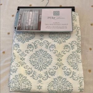 Peri Home Gables Curtain Panels Rod Pocket Seafoam New
